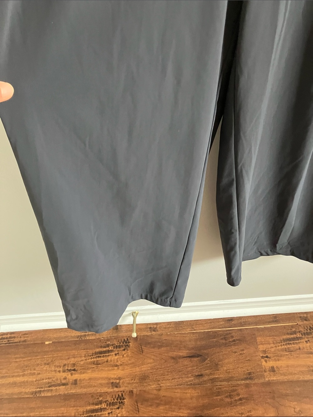 Size 8 Athleta Pinnacle High Rise Trouser Pants dark grey wide leg - Picture 6 of 11
